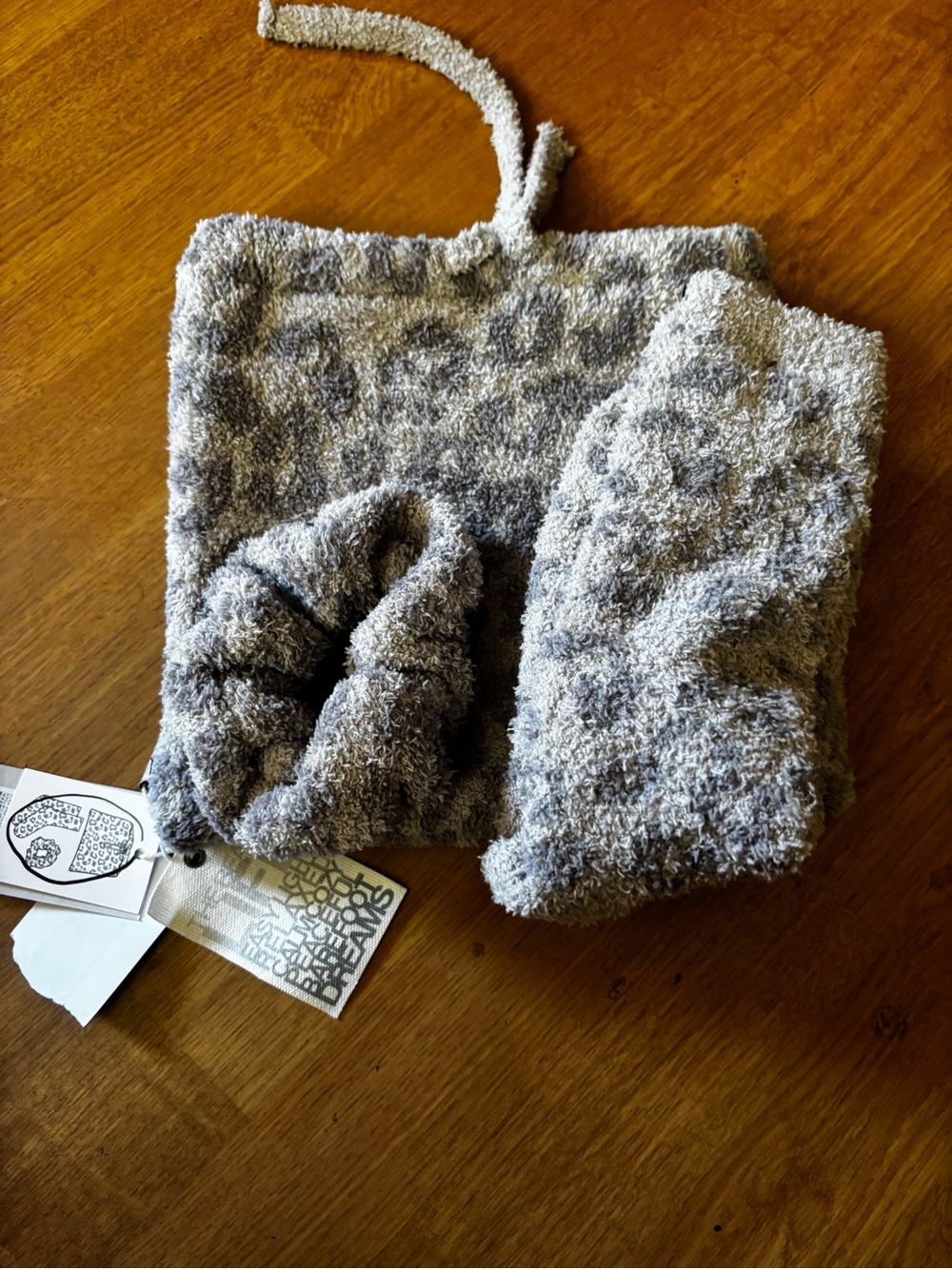 Cozy Gray Fuzzy Kids Bottoms Set